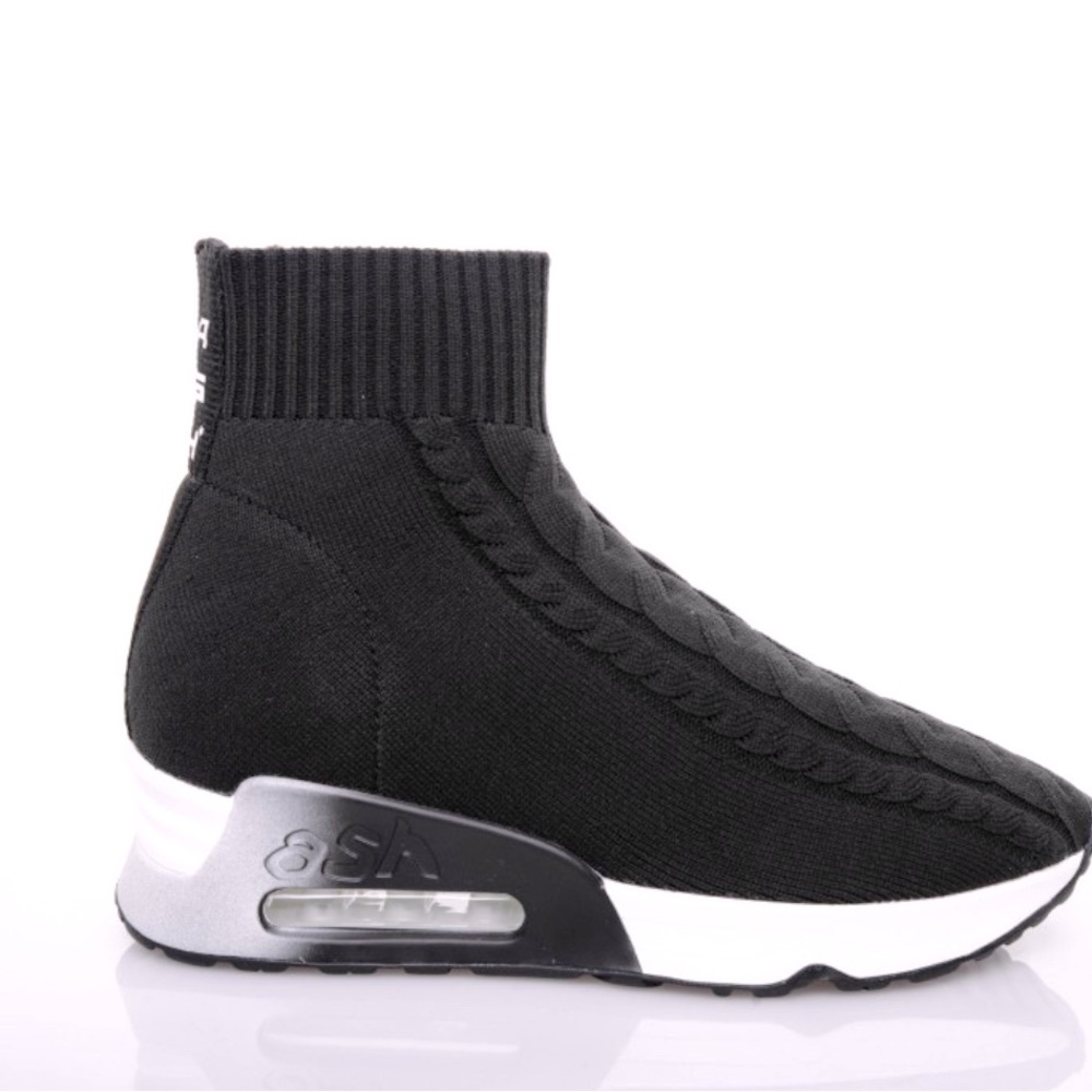 Ash Cable Knit High Top Pull on Sneakers EUC